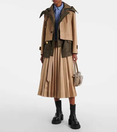 Sacai Cotton-blend Jacket In Neutral