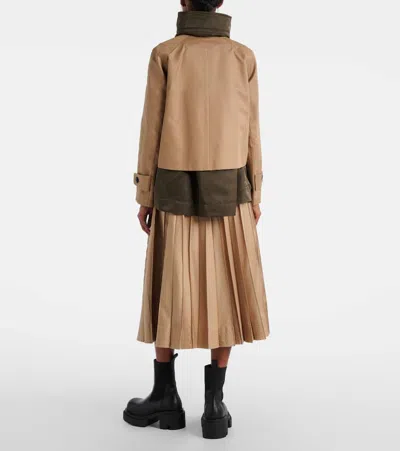 Sacai Cotton-blend Jacket In Neutral
