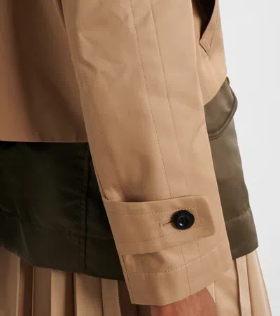 Sacai Cotton-blend Jacket In Neutral