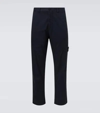 Stone Island Cotton Regular Fit Pants In Black