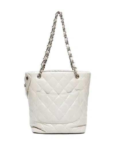 Pre-owned Chanel 2006-2008 Cambon Shoulder Bag In Neutral