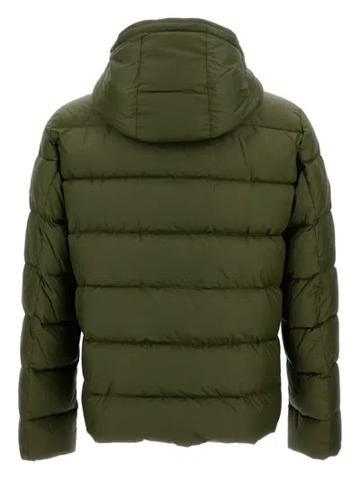 Fay Double-front Nylon Down Jacket In Gold