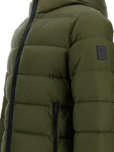 Fay Double-front Nylon Down Jacket In Gold