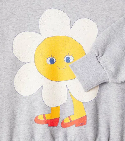 FLOWER印花棉质针织运动衫