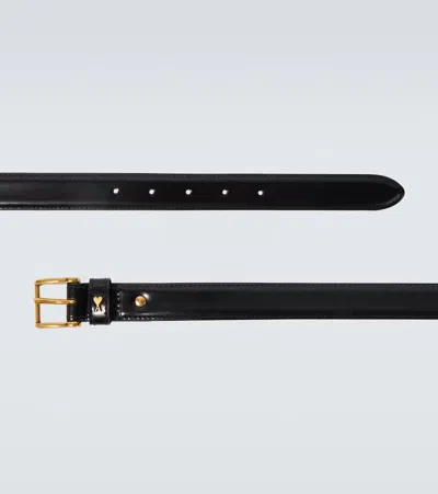 Ami Alexandre Mattiussi Paris Paris Leather Belt In Black