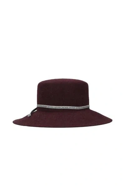 Maison Michel New Kendall Collapsible Hat In Brown