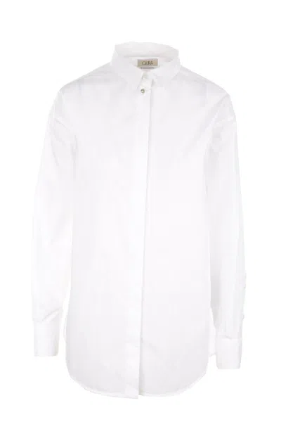 Quira Classic-collar Poplin Shirt In White