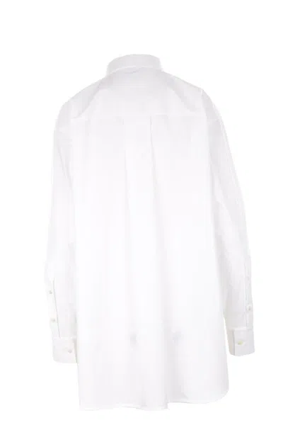 Quira Classic-collar Poplin Shirt In White