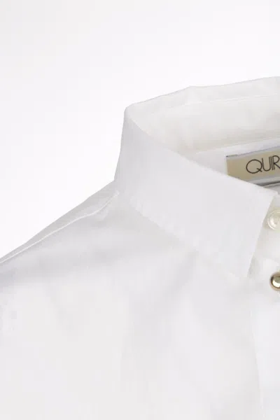 Quira Classic-collar Poplin Shirt In White