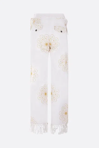 Bode White Soleil Trousers In White