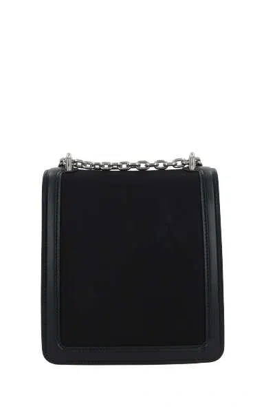 Prada Flap Lock Detail Shoulder Bag In Black