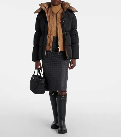 Moncler Womens Black Agneux Hooded Shell-down Jacket In Black