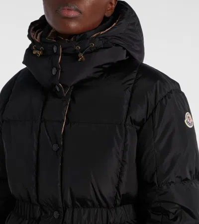 Moncler Womens Black Agneux Hooded Shell-down Jacket In Black