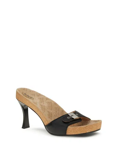 Balenciaga Scholl Collaboration Sandals Buckle Detail In Black