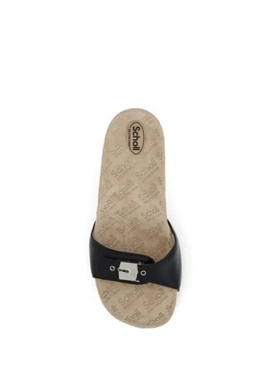 Balenciaga Scholl Collaboration Sandals Buckle Detail In Black