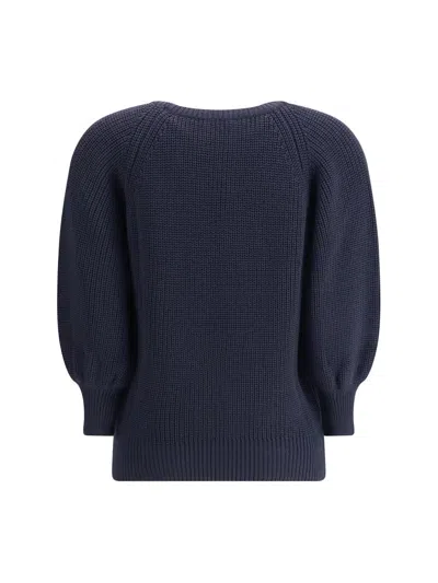 Ella Merino Wool Sweater In Blue