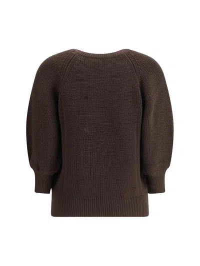 Ella Merino Wool Sweater In Brown