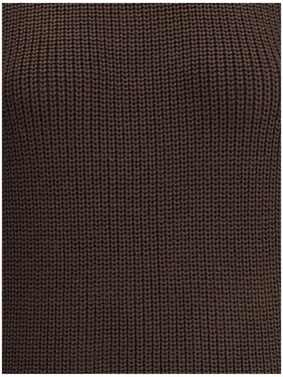 Ella Merino Wool Sweater In Brown