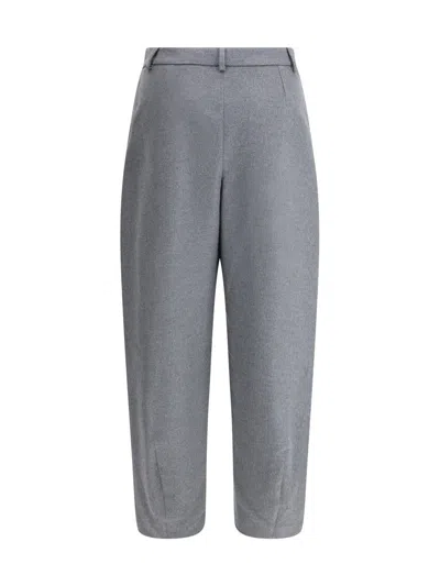 Giorgio Armani Women Silk Flannel Pants In Multi