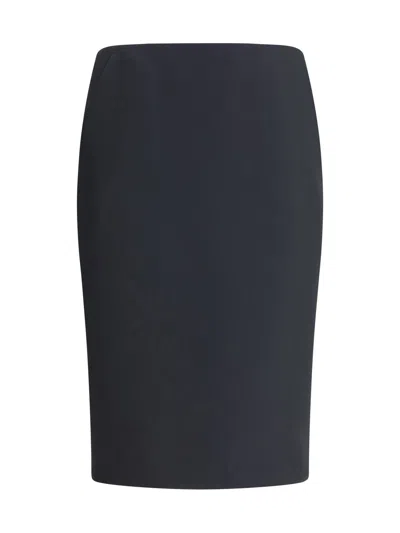 Giorgio Armani Techno Scuba Pencil Skirt In Black