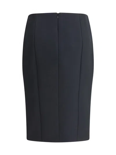 Giorgio Armani Techno Scuba Pencil Skirt In Black