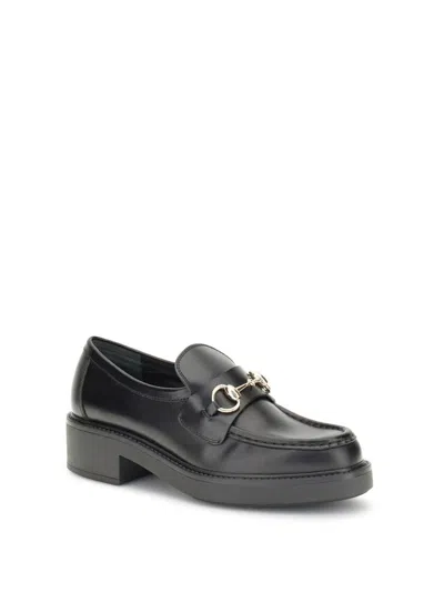 Gucci 40mm Horsebit Loafers In Black