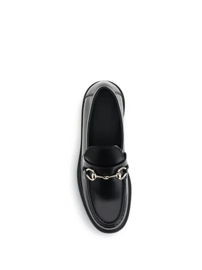 Gucci 40mm Horsebit Loafers In Black
