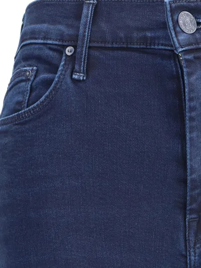 Mother Weekender Fray Crop Flare Jeans In Blue