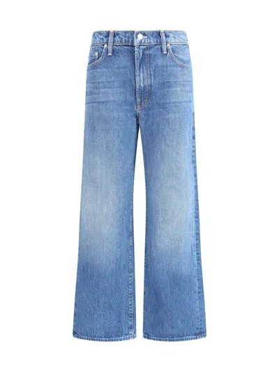 Mother Dodger Cropped Jeans In Blue