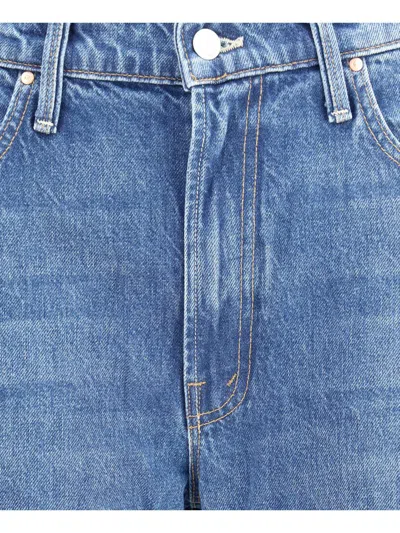 Mother Dodger Cropped Jeans In Blue