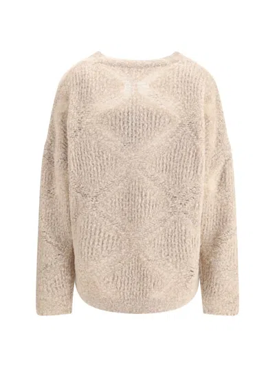 Giorgio Armani Women V-neck Cashmere And Alpaca Blend Sweater In Brown