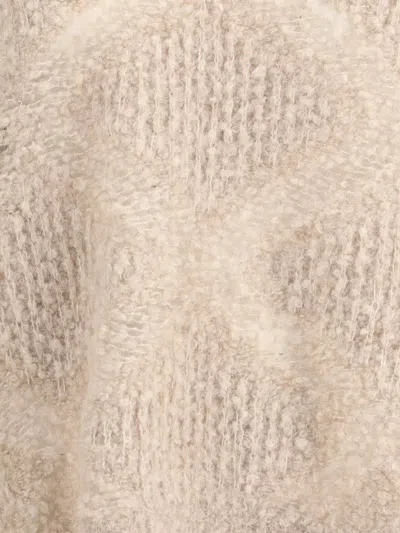 Giorgio Armani Women V-neck Cashmere And Alpaca Blend Sweater In Brown