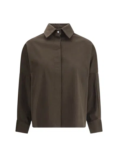 Ella Oversized Shirt In Brown