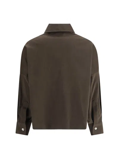 Ella Oversized Shirt In Brown