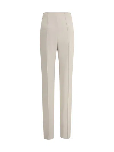 Giorgio Armani High Waist Slim Fit Trousers With Seam Detailing In White