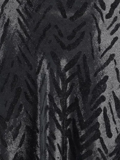 Giorgio Armani Women Velvet Shawl With Fringes In Black