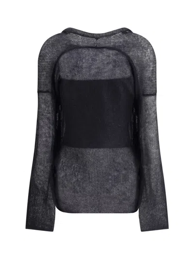Giorgio Armani Women Double-breasted Cardigan And Top In A Wool And Mohair Blend Twin-set In Blue