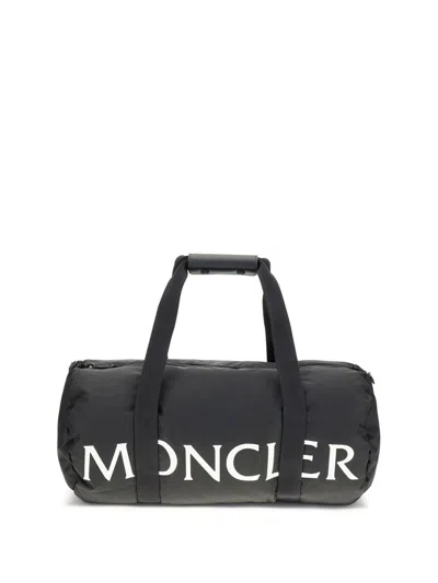 Moncler Duddle Gym Weekeng Black Polyamide Tote Bag In Black