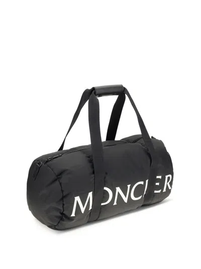 Moncler Duddle Gym Weekeng Black Polyamide Tote Bag In Black