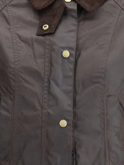 Barbour Beadnell Waxed Cotton Jacket In Burgundy