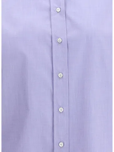 Brunello Cucinelli Long-sleeve Button-up Shirt In Blue