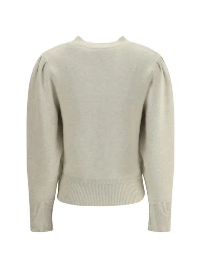 Isabel Marant Étoile Isabel Marant Etoile Melange Ivory Stretch Cotton Blend Kelaya Sweater In Gray