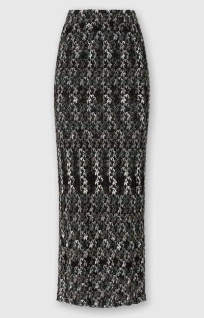 Missoni Long Pencil Skirt In Embroidered Lace In Brown