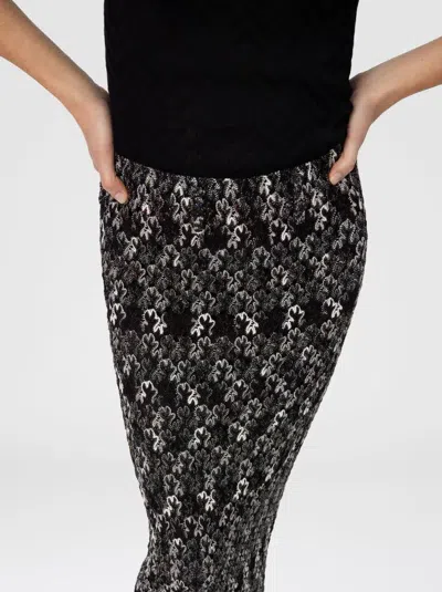 Missoni Long Pencil Skirt In Embroidered Lace In Brown
