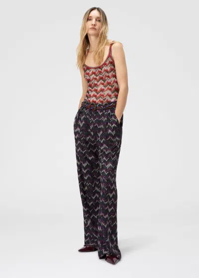 Missoni Jacquard Straight-leg Trousers In Multi