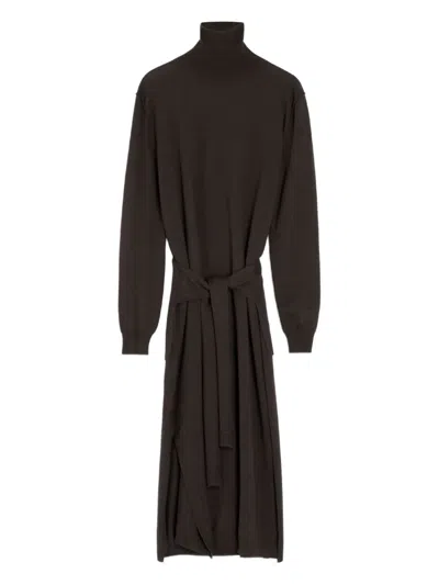 Lemaire Trompe L'oeil Dress In Brown