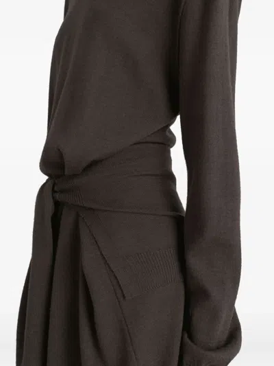 Lemaire Trompe L'oeil Dress In Brown