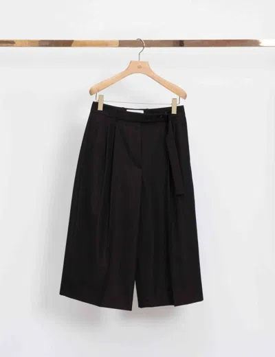 3.1 Phillip Lim Belted Pleated Culottes In Black