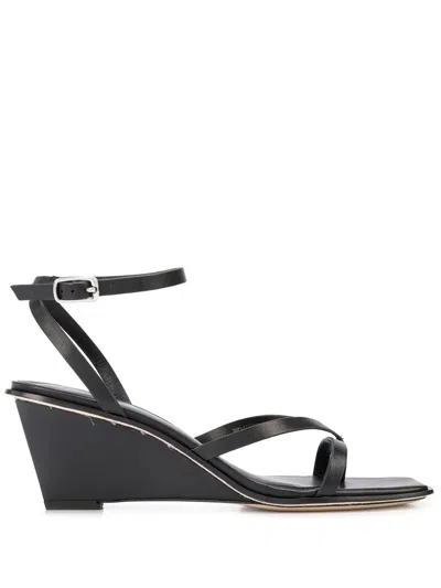 3.1 Phillip Lim Laura - 60mm Ankle Wrap Wedge In Black