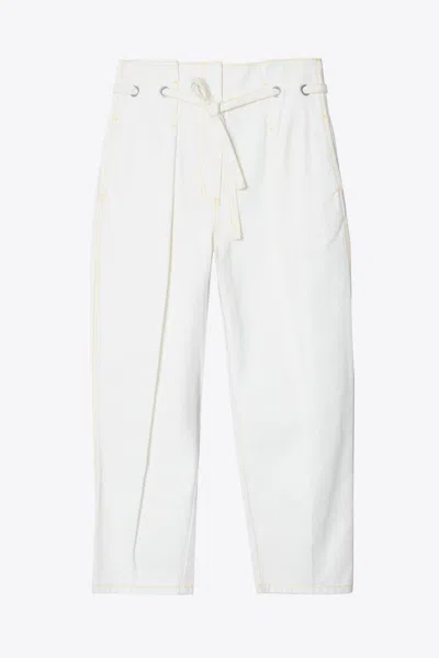 3.1 Phillip Lim Stonewashed Denim Origami Pant In White